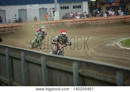 Speedway Riders On The Track
