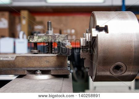 industrial boring mill cutter close up view