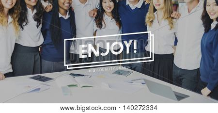 Enjoy Enjoyment Pleasurable Happiness Delightful Concept