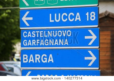 Italy Road Sign
