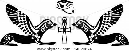 egyptian horus stencil