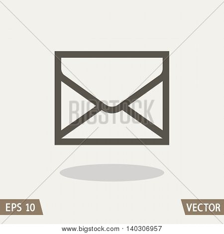 Mail flat icon envelope symbol. Vector illustration for web and commercial use.