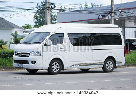 CHIANGMAI THAILAND -JULY 26 2016: Foton View cs2 van of Ministry of Public Health. On road no.1001 8 km from Chiangmai Business Area.
