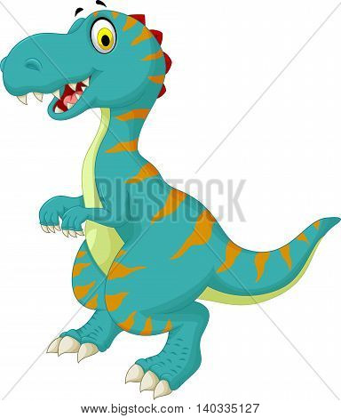 funny dinosaur standing cartoon for you design