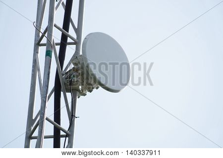 Telecommunication relay towers and antennas cellular wi-fi and other communication.