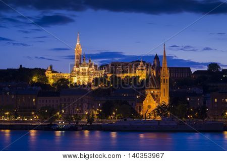 budapest, river, chain, szechenyi, view, magyar, dusk, parliament,