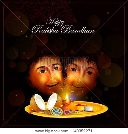 easy to edit vector illustration of Raksha bandhan background for Indian festival celebration