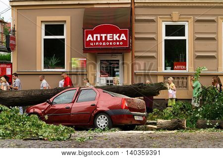 The Consequences Of The Hurricane In Uzhgorod