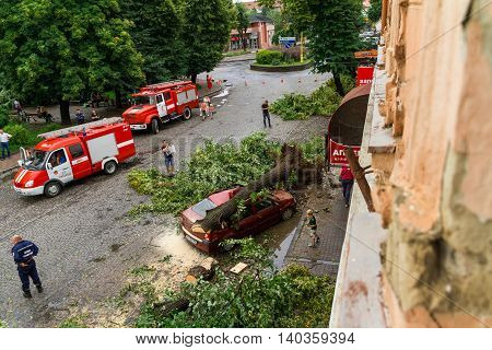 The Consequences Of The Hurricane In Uzhgorod