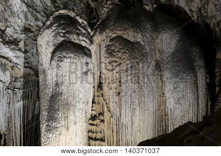 Stalactite cave of Arta in Majorca Spain