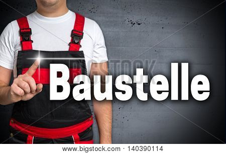 Baustelle (in German Construction) Touchscreen Is Shown By Craftsman