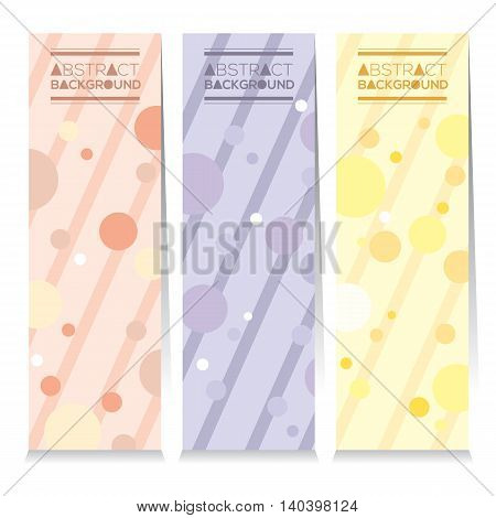 Modern Design Set Of Three Abstract Colorful Vertical Banners Vector Illustration. EPS 10