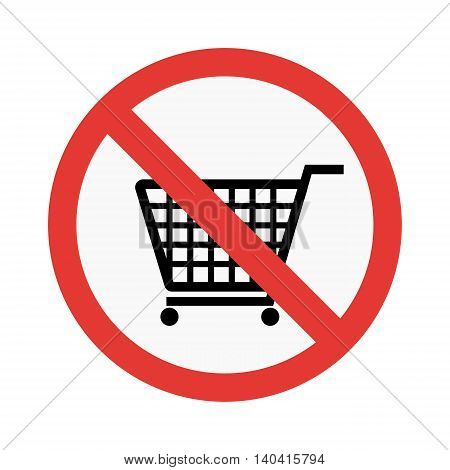 No take basket sign vector illustration isolated on white