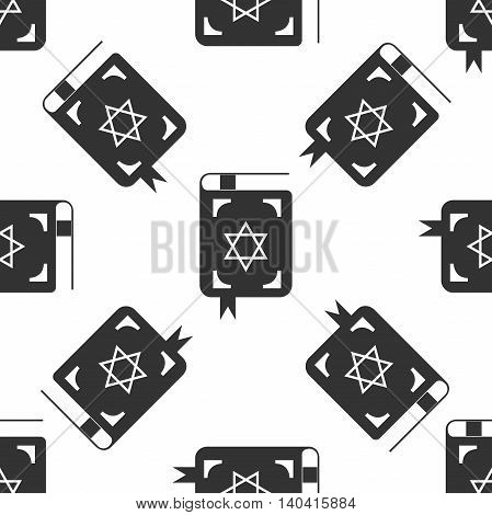 Jewish torah book icon pattern on white background. Adobe illustrator