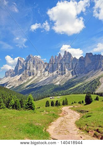 Mountain peaks in Alps on summer, Italy