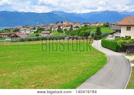 The Winding road in italian tyrolean village