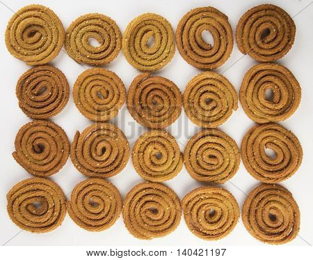 traditional indian snack chakli, chakali or murukku