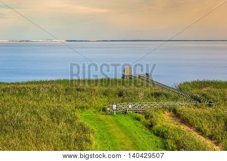 Lebsko Lake at Slowinski National Park. Poland.