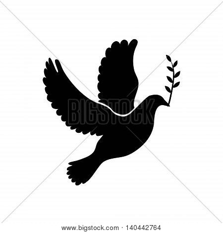 Dove of peace simple icon. Dove of peace vector icon sign. Vector illustration