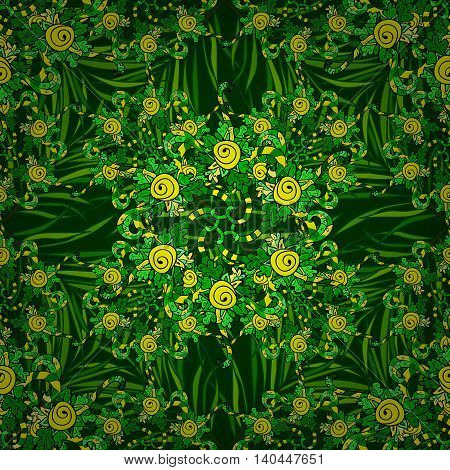 Green and yellow abstract pattern background. Vector illustration.