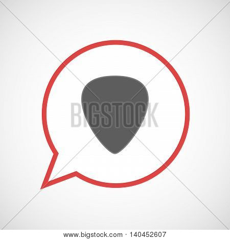 Isolated Comic Balloon Line Art Icon With A Film Photogram