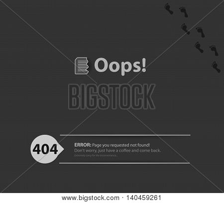 Page not found 404 error. 404 connection error.