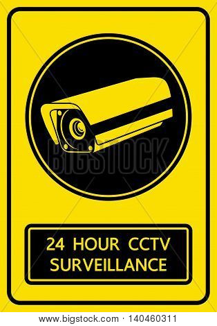 CCTV security camera sign snd symbol vector illustration
