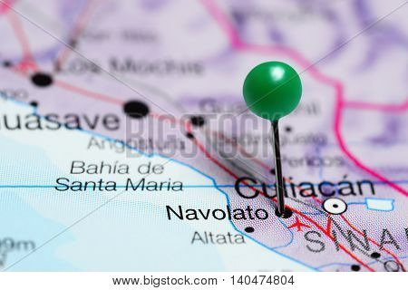 Navolato pinned on a map of Mexico