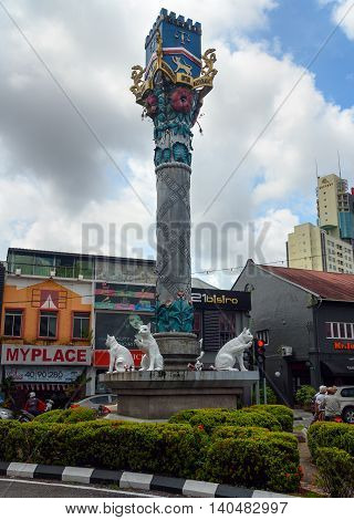 Cats Monument At Center Of Kuching