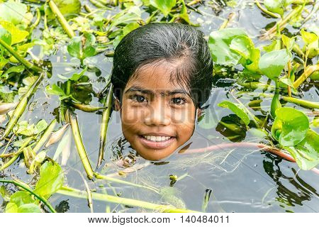 Children Taking Bath