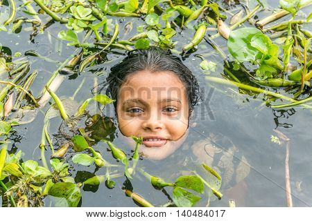 Children Taking Bath
