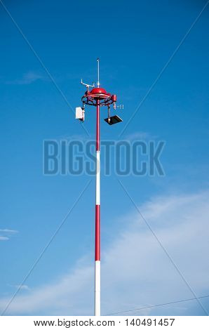 Weather data collector. Pillars of the weather forecast. Science measurement. Weather polar.