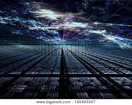 Abstract Tech Background - Digitally Generated Image