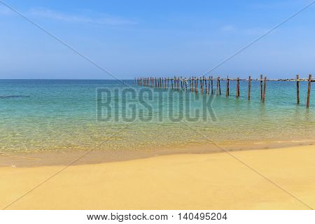 Pilai bridge, the old bridge at Phangnga, Thailand