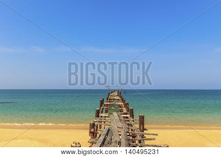 Pilai bridge, the old bridge at Phangnga, Thailand