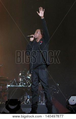 NEW YORK-SEPT 27: Rapper Jay-Z performs onstage at the 2014 Global Citizen Festival to end extreme poverty by 2030 in Central Park on September 27, 2014 in New York City.