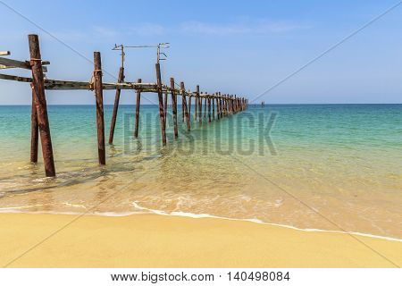 Pilai bridge, the old bridge at Phangnga, Thailand