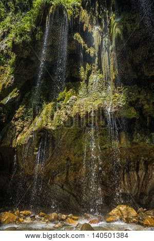 Waterfalls On The River Krikiliotis At Panta Vrexei In Evritania, Greece