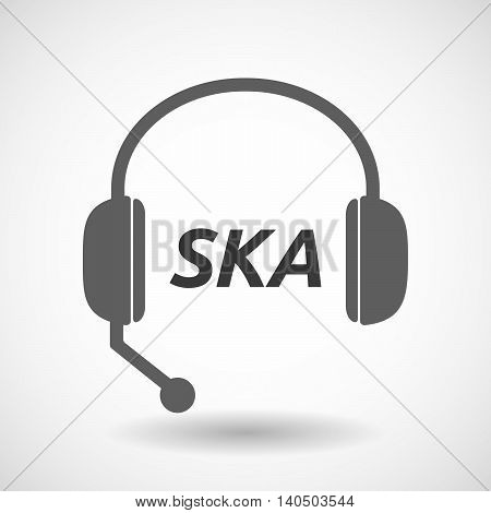Isolated  Headset Icon With    The Text Ska