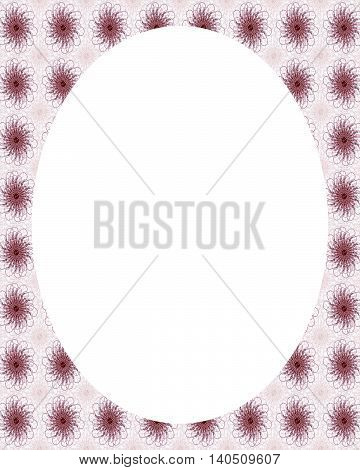 Circle White Frame Background With Decorated Borders