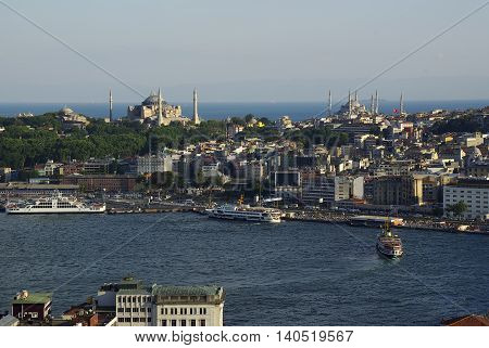 View Of Istanbul, Blue Mosque And Sultanhamet