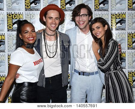 LOS ANGELES - JUL 22:  Christina Milian, Reeve Carney, Ryan McCartan & Victoria Justice arrives Comic Con 2016-The Rocky Horror Picture Show PhotoCall on July 22, 2016 in San Diego, CA                