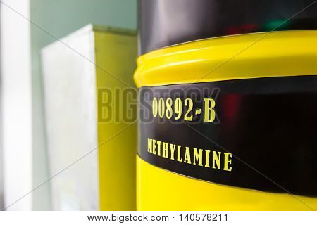 Barrel with methylamine
