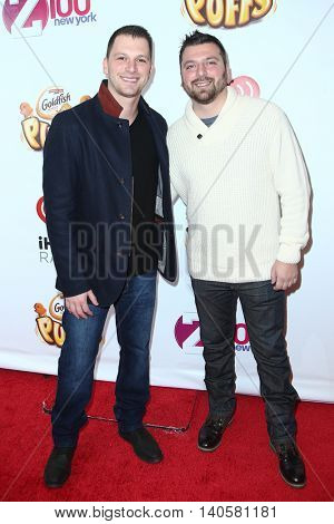 NEW YORK-DEC 12: Albie Manzo (L) and Chris Manzo attend Z100's Jingle Ball 2014 at Madison Square Garden on December 12, 2014 in New York City.