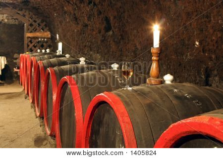 Tønder For vin med. Vin og stearinlys
