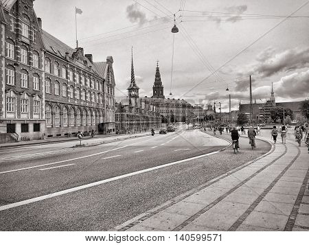 a view over a major street in copenhagen