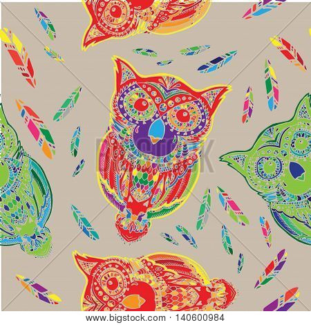 Decorative Vector Owl