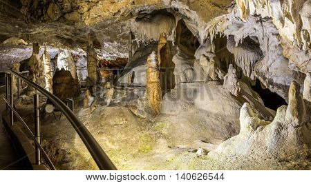 Details within Harmanec Cave in Kremnica Mountains Slovakia