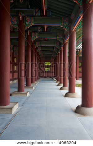 Gyeongbokgung eteinen toistaa pilarit