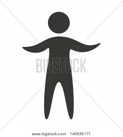 human figure silhoeutte lifestyle sport gym vector isolated graphic